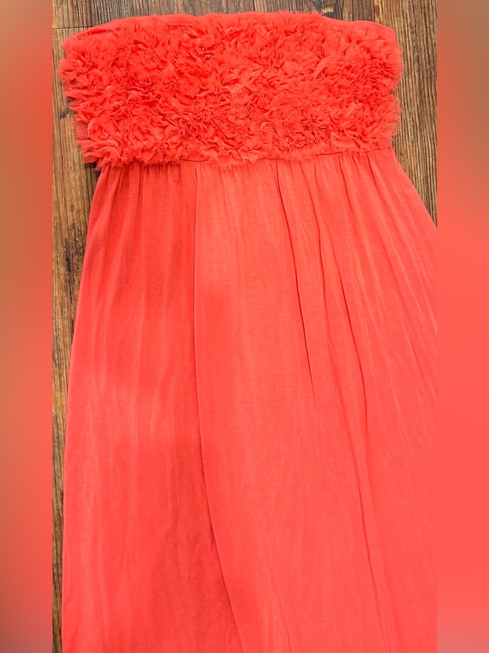Design History Coral Strapless Maxi Dress Floral Boho Beach Medium - Picture 4 of 8